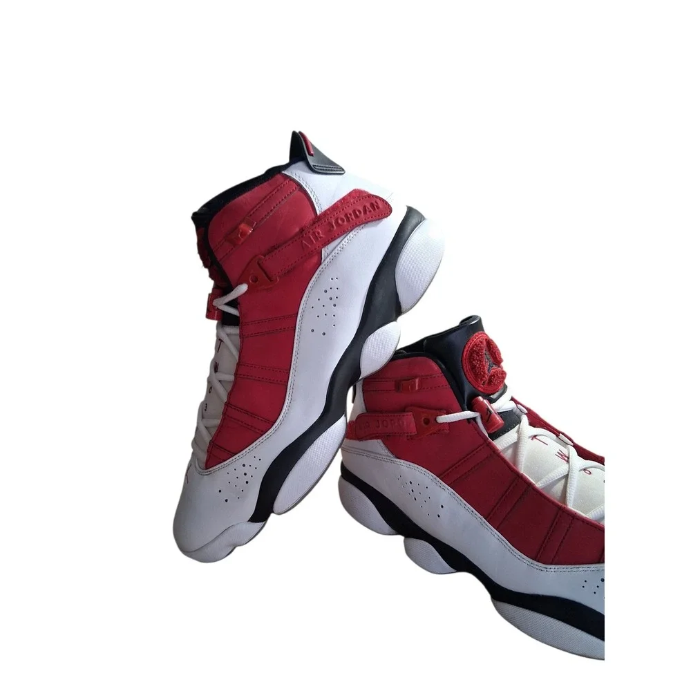 Nike Air Jordan 6 Rings Mens size 12 White/Carmine Basketball Lifestyle Sneakers